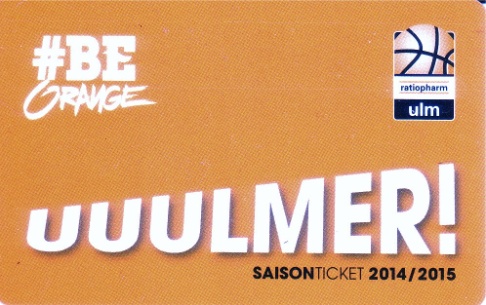 ratiopharm ulm - Dauertkarte 2014-2015